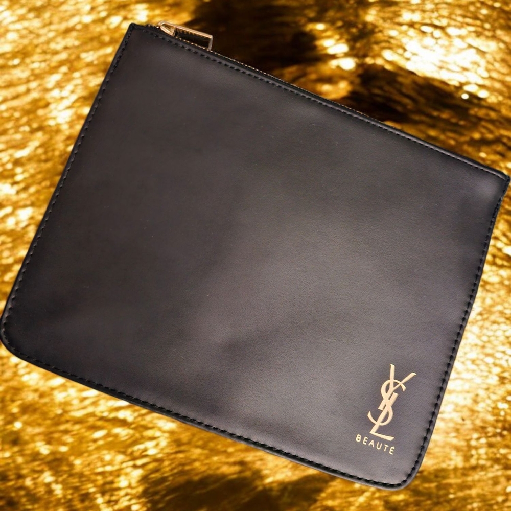 Yves Saint Laurent Black Cosmetic Bag with Sleek Design